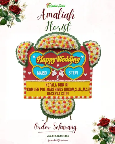 Karangan Papan Bunga Pernikahan di Sumbermanjing Kulon